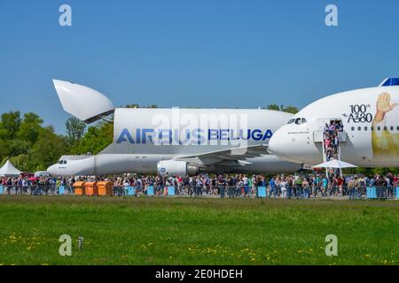 Beluga d'Airbus, de l'ADI 2018, Schönefeld, Brandebourg, Allemagne Banque D'Images