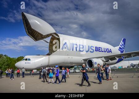 Beluga d'Airbus, de l'ADI 2018, Schönefeld, Brandebourg, Allemagne Banque D'Images