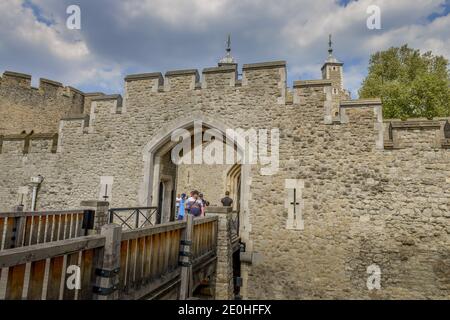 Henry III Le Watergate, Tour de Londres, Londres, Angleterre, Grossbritannien Banque D'Images