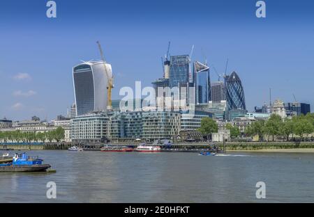 Geschaeftshaeuser, Lower Thames Street, du quartier financier, Londres, Angleterre, Grossbritannien Banque D'Images