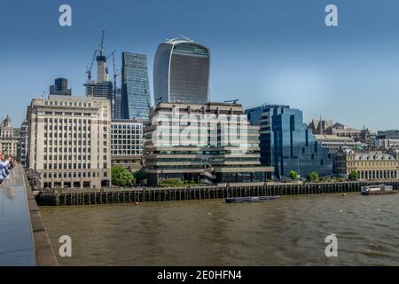 Geschaeftshaeuser, Lower Thames Street, du quartier financier, Londres, Angleterre, Grossbritannien Banque D'Images