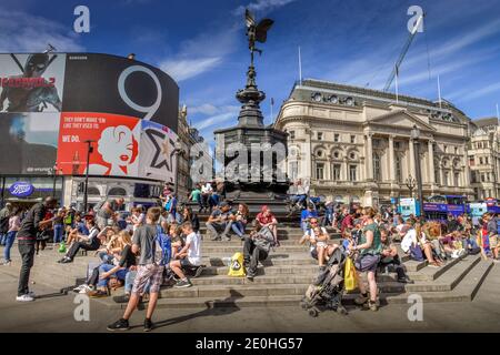 Piccadilly Circus, Londres, Angleterre, Grossbritannien Banque D'Images