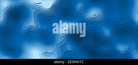 Le papier d'arrière-plan bleu abstrait sans couture coupe un relief réaliste. Illustration vectorielle. Illustration de Vecteur