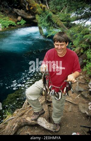 Poisson Stringer, McKenzie Wild & Scenic River, forêt nationale de Willamette, Oregon Banque D'Images