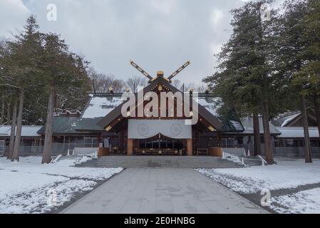 Sanctuaire Hokkaido à Sapporo, en hiver Banque D'Images