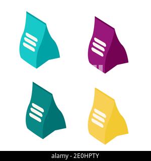 Illustration vectorielle isométrique avec icône de boîtier en plastique Illustration de Vecteur