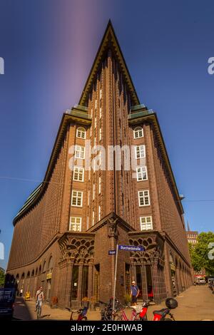 La Chilehaus, Fischertwiete, Kontorhausviertel, Hamburg, Deutschland Banque D'Images