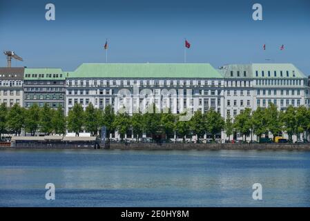 L'hôtel Vier Jahreszeiten, Hamburg, Deutschland, Binnenalster Banque D'Images