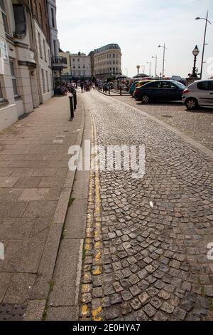 MARGATE, KENT, ROYAUME-UNI - 28 AOÛT 2017. Rue pavée Margate. Margate, Kent, Royaume-Uni, 28 août 2017 Banque D'Images