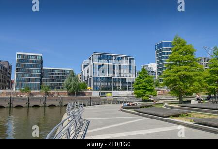 Promenade, Grasbrookhafen, Dalmannkai, Hafencity, Hambourg, Allemagne Banque D'Images