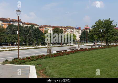 Boulevard Vitosha à Sofia, la capitale de la Bulgarie Banque D'Images