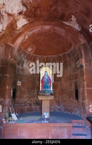 A l'intérieur de la forteresse de Dashtadem (7ème-19ème siècles), Dashtadem, province d'Aragatsotn, Arménie Banque D'Images