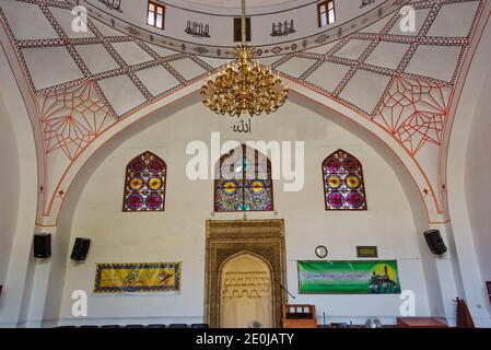 Intérieur de la Mosquée centrale (Mosquée bleue) d'Erevan, Arménie Banque D'Images