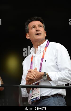 Lord Sebastian COE, Président du Comité d'organisation des Jeux Olympiques de Londres, assiste à la cérémonie d'ouverture des Jeux Olympiques de Londres 2012 au stade olympique de Londres, au Royaume-Uni, le 27 juillet 2012. Photo de Gouhier-Guibbbbaud-JMP/ABACAPRESS.COM Banque D'Images