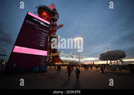 Atmosphère dans le parc olympique lors des Jeux Olympiques de Londres de 2012, le 30 juillet 2012. Photo de Gouhier-Guibbbbaud-JMP/ABACAPRESS.COM Banque D'Images