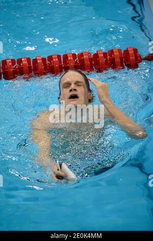 Yannick Agnel, en France, participe à la demi-finale libre de 100 mètres d'hommes au centre aquatique lors des Jeux olympiques de Londres de 2012, le 31 juillet 2012. Photo de Gouhier-Guibbbbaud-JMP/ABACAPRESS.COM Banque D'Images