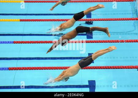 Yannick Agnel, en France, participe à la demi-finale libre de 100 mètres d'hommes au centre aquatique lors des Jeux olympiques de Londres de 2012, le 31 juillet 2012. Photo de Gouhier-Guibbbbaud-JMP/ABACAPRESS.COM Banque D'Images