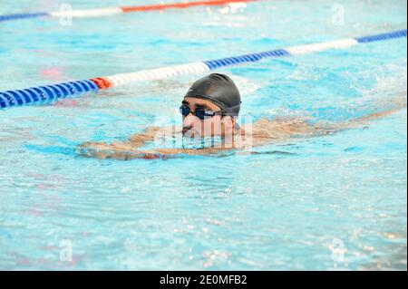 Le nageur français Benjamin Stasiulis lors d'un événement Speedo au centre aquatique Dome de Vincennes, banlieue de Paris, Farnce, le 22 septembre 2012. Photo de Thierry Plessis/ABACAPRESS.COM Banque D'Images
