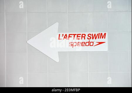 Le nageur français Benjamin Stasiulis lors d'un événement Speedo au centre aquatique Dome de Vincennes, banlieue de Paris, Farnce, le 22 septembre 2012. Photo de Thierry Plessis/ABACAPRESS.COM Banque D'Images