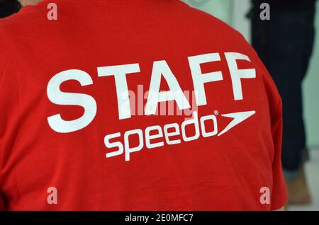 Le nageur français Benjamin Stasiulis lors d'un événement Speedo au centre aquatique Dome de Vincennes, banlieue de Paris, Farnce, le 22 septembre 2012. Photo de Thierry Plessis/ABACAPRESS.COM Banque D'Images
