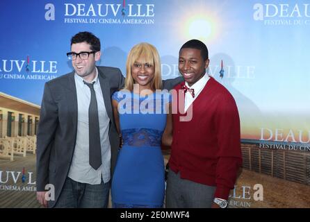 Adam Leon, Tashiana Washington et Ty Hickson assistent à la photo de 'Gimme the Loot' lors du Festival américain du film de Deauville à Deauville, France, le 3 septembre 2012. Photo de Denis Guignebourg/ABACAPRESS.COM Banque D'Images