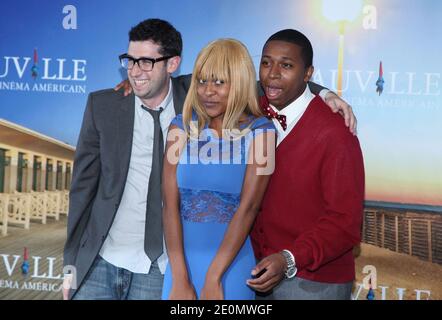Adam Leon, Tashiana Washington et Ty Hickson assistent à la photo de 'Gimme the Loot' lors du Festival américain du film de Deauville à Deauville, France, le 3 septembre 2012. Photo de Denis Guignebourg/ABACAPRESS.COM Banque D'Images