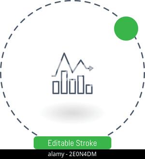 icône de vecteur de fluctuation icônes de contour modifiables pour la bande et mobile Illustration de Vecteur