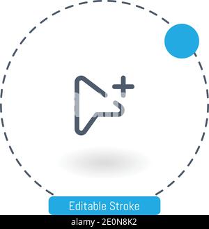 ajouter une icône de vecteur icônes de contour modifiables pour le web et mobile Illustration de Vecteur