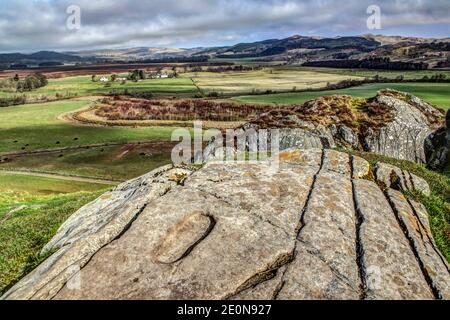 Kilmartin Glen se trouve dans les Highlands du Sud-Ouest à Argyll. Il a une concentration importante de l'âge néolithique et de bronze reste. Banque D'Images