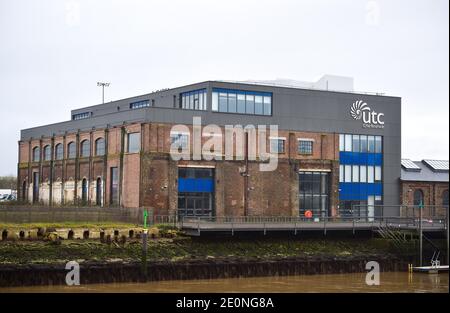 Newhaven East Sussex UK - UTC@harborside était une université technique Collège qui a fermé en juillet 2019 Banque D'Images