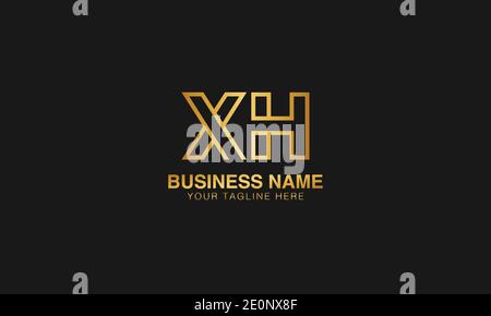Logo initial XH X H | logo original abstrait moderne minimal créatif, image de modèle vectoriel. logo logotype de luxe. Logo d'initiales typographiques. Illustration de Vecteur
