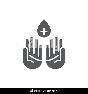 Icône de désinfectant pour les mains, couleur, ligne, signe vectoriel, pictogramme linéaire isolé sur blanc. Symbole, illustration du logo Illustration de Vecteur