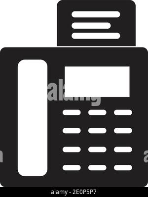modèle de logo de télécopieur conception d'icône vectorielle Illustration de Vecteur