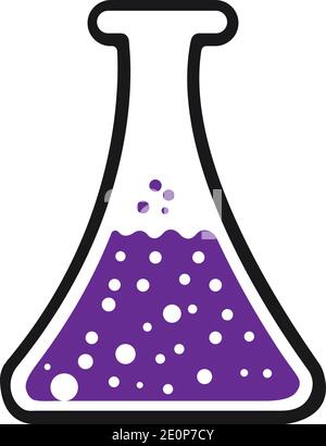 icône de verre de laboratoire .... vecteur d'icône de flacon de laboratoire. illustration graphique de vecteur de flacon, icône de verre de laboratoire Illustration de Vecteur