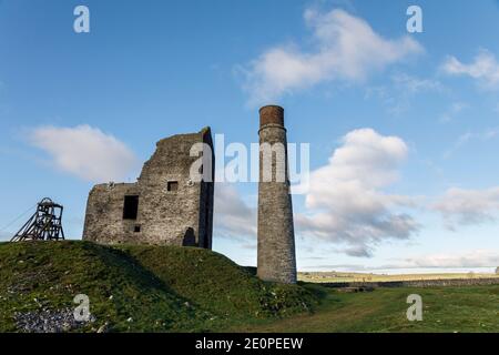 Une ancienne mine de plomb - Magpie Mine - à Sheldon dans le parc national de Peak District, dans le Derbyshire Banque D'Images