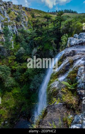 Cascade longue exposition sur la route panoramique Sabie Afrique du Sud Banque D'Images