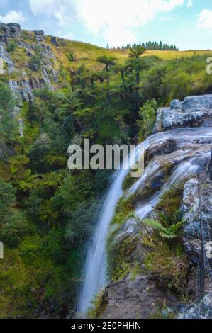 Cascade longue exposition sur la route panoramique Sabie Afrique du Sud Banque D'Images