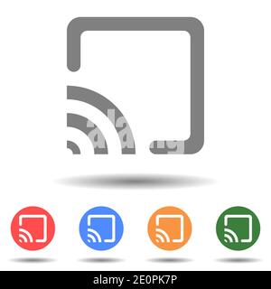 Logo vectoriel d'icône en forme de chorme moulé isolé sur l'arrière-plan Illustration de Vecteur