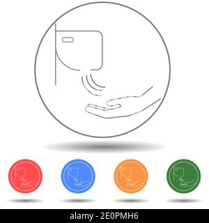 Fond isolé de l'icône vectorielle du sèche-mains Illustration de Vecteur