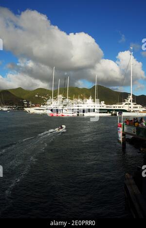 Caraïbes néerlandaises: Yacht Club de Sint Maarten Banque D'Images