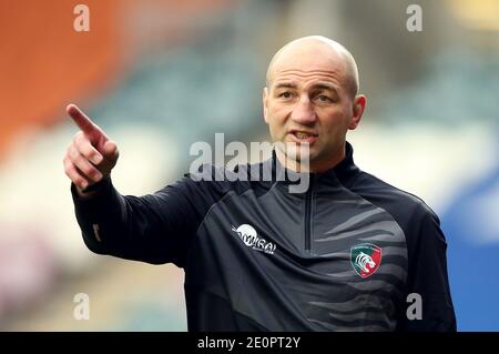 Photo du dossier datée du 21-11-2020 de l'entraîneur-chef Steve Borthwick de Leicester Tigers. Banque D'Images