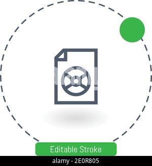 icône de vecteur de fichier iso icônes de contour modifiables pour le web et mobile Illustration de Vecteur