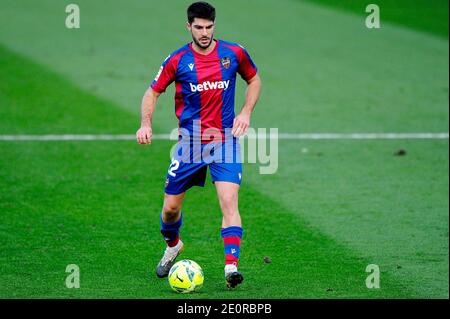 VILLARREAL, ESPAGNE - 2 JANVIER : Melero de Levante pendant le match de la Liga Santander entre Villarreal CF et Levante UD à l'Estadio de la Ceramica on Banque D'Images