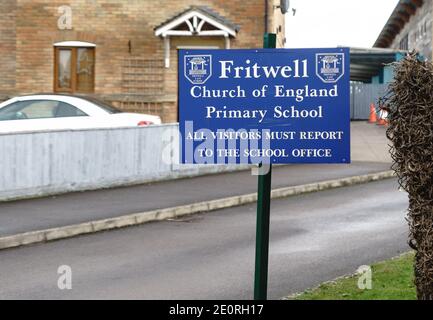 L'école primaire de Fritwell, Oxfordshire, attend la fermeture probable de l'école à la suite de Lockdown 3 Banque D'Images