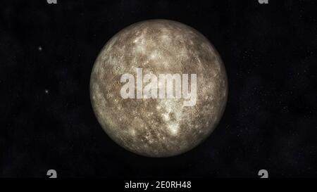 Illustration numérique de Planet Mercury Banque D'Images
