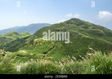 Vue de Mt. Qixing Trail dans le parc national de Yangmingshan, Taïwan Banque D'Images