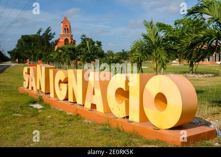 Ville de San Ignacio , Yucatan, Mexique Banque D'Images