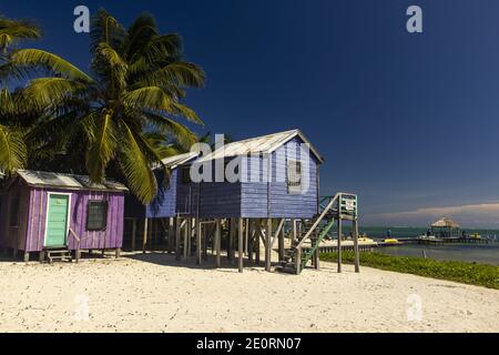 Maisons de la plage Banque D'Images