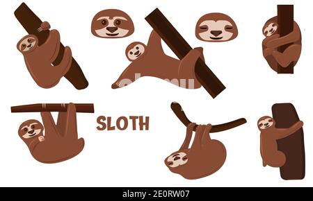 Ensemble de bandes dessinées. Vecteur. Illustration pour affiche, message d'accueil, carte d'anniversaire, douche de bébé et fête Illustration de Vecteur