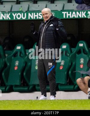 Scottish Premiership - Hibernian et Livingston Easter Road Stadium, Édimbourg, Midlothian, Royaume-Uni. 24 novembre 2020. Les Hibs accueillent Livingston dans la Premier League écossaise sur la route de Pâques, à Édimbourg. Pic shows: Livingston Manager, David Martindale, pendant les feux moitié crédit: Ian Jacobs/Alay Live News Banque D'Images